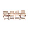 Foldable Patio Dining Set With 4 Folding Chairs For Indoor And Outdoor Use - Teak - Image 5