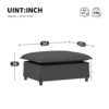 Ottoman Module For Modular Sectional Sofa Wide Seat - Gray - Image 8