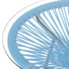 Nusa - Modern Rattan Side Table With Tempered Glass Top - Blue - Image 9