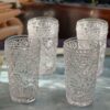 Paisley - Acrylic Glasses (Set of 4) Hi Ball, Bpa Free,Plastic Drinkware, 17Oz - Clear - Image 4