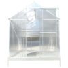 6.3'x10.2'x7' Polycarbonate Greenhouse, Heavy Duty Outdoor Aluminum Walk-In Green House Kit With Rain Gutter, Vent And Door For Backyard Garden - Aluminium - Image 11