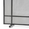 Markus - Modern Single Panel Iron Firescreen Black Brushed Silver - Image 7