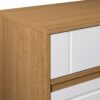 Contemporary Detailed Door Sideboard With Open Storage - Coastal Oak / Solid White - Image 3