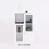 Modern Painted Cabinet With Glass Doors And Drawer - White - Image 16