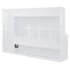 Queen Size Murphy Wall Bed With Closet And Drawers - White - Image 3