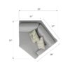 Berza - Left Side Facing Chaise Sectional - Gray - Image 6