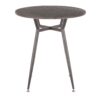 Clara - Industrial Round Dinette Table - Espresso - Image 4