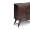 Draper - Mid Century Low Storage Cabinet - Medium Auburn Brown - Image 4