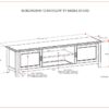 Burlington - Low TV Media Stand - Mahogany - Image 11
