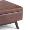 Owen - Coffee Table Storage Ottoman - Distressed Saddle Brown - Image 5