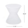 Contemporary Nevada Side Table With Mesh Design - Matte White - Image 3