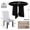 5 Piece Round Dining Table Set, Modern Dining Table And 4 Upholstered Chairs For Dining Room, Kitchen Room, Living Room - Beige / Black - Image 6