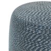 Bayley - Round Braided Pouf - Aegean Blue / Natural - Image 3