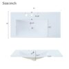 Bathroom Vanity With Undermount Sink, Free Standing Vanity Set With 2 Drawers & Soft Closing Doors, Bathroom Storage Cabinet With Feet - Green - Image 8