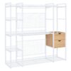 Open Style Wardrobe With Hanging Rails, Shelves And Drawers - White - Image 4