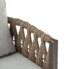 2 Pieces Outdoor Metal Patio Club Chair, Patio Furniture Arm Chair With Cushion, Modern Outdoor Furniture Deep Seating For Porch, Garden, Backyard, Balcony - Brown / Light Gray - Image 15