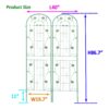 2 Pack Metal Garden Trellis Rustproof Trellis For Climbing Plant Outdoor Flower Support - Green - Image 2