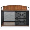 Heavy Duty Large Dog Crate Furniture For Large Medium Dog, Farmhouse Wooden Dog Kennel Indoor End Table, Decorative Pet House For Large Dogs - Brown - Image 10