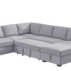Ketterman - 4 Piece Upholstered Sectional - Light Gray - Image 3