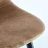 Bar Stools (Set of 2) Velvet Barstool Modern Counter Bar Height Chair With Back, Sturdy Metal Legs & Footrests, Island Stool For Kitchen Bar - Brown - Image 8