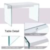 Elegant And Clear Tempered Glass Coffee Table With Storage - White - Image 6