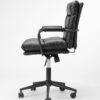 Office Chair Mid Back Desk Chair Modern Excutive Office Chair With Arms And Wheels For Home Office - Black - Image 7