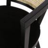 Elegant Dining Chair (Set of 2) With Cane Web Backrests And Velvet Upholstery - Black - Image 14