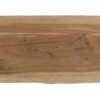 Farmhouse Design Acacia Wood Dining Bench With X Shaped Metal Legs - Brown / Chrome - Image 5