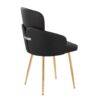 Dahlia - Contemporary Dining Chair (Set of 2) - Gold / Black - Image 4