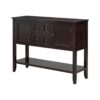 Cambridge Series - Console Table With Ample Storage 4 Small Drawers Bottom Shelf - Espresso - Image 6
