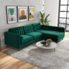 Christian - Sectional Sofa Right Facing - Green - Image 9