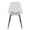 Clara - Mid-Century Modern Dining Chair (Set of 2) - Black / Clear - Image 5
