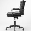 Office Chair Mid Back Desk Chair Modern Excutive Office Chair With Arms And Wheels For Home Office - Black - Image 9