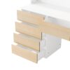 2 Door Storage Desk Wardrobe For Bedroom With Shelves And Drawers - Natural - Image 7