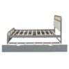 Queen Size Platform Bed With Trundle And 2 Drawers - Gray - Image 11