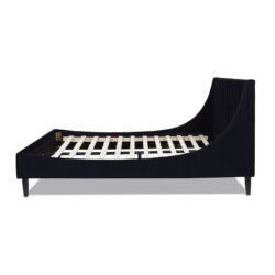Aspen - Queen Vertical Tufted Headboard Platform Bed Set - Anthracite Black