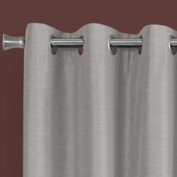 2 Pieces Set, Curtain Panel, 100% Blackout, Grommet, Versatile Use - Silver