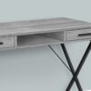 Computer Desk, Home Office, Laptop, Left, Right Set-Up, Storage Drawers, Work, Contemporary, Modern - Gray - Image 2