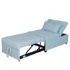 Multifunctional Folding Ottoman Sofa Bed - Blue Green - Image 4