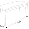 Carlos-Upholstered Solid Wood Bench - Gray - Image 13
