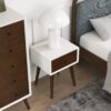 Avery - Night Stand 1 Drawer - Dark Brown / White - Image 9
