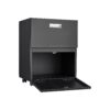 Office Furniture Copier Cabinet 2 Door Steel Copier Stand Mobile Pedestal File Printer Stand - Black - Image 6