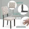 6 Piece Dining Table And Chair Set With Special-Shaped Legs And Foam-Covered Seat Backs&Cushions For Dining Room - Gray - Image 7