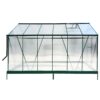 6.3'x12.2'x7' Polycarbonate Greenhouse, Heavy Duty Outdoor Aluminum Walk-In Green House Kit With Rain Gutter, Vent And Door For Backyard Garden - Green - Image 22