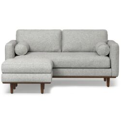 Morrison - Upholstered Sofa And Ottoman Set - Mist Gray