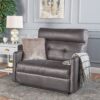 Alma - Contemporary Upholstered Loveseat Recliner - Slate - Image 4