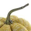Knitted Weighted Pumpkin Ornament Decor For Holiday Harvest Festival Fall Festival & Thanksgiving (Set of 2) - Yellow - Image 9
