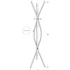 Free Standing Coat Rack 3 Hooks For Entryway - Silver - Image 4