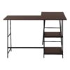 Computer Desk, Home Office, Corner, Storage Shelves, L-Shape, Work, Laptop, Contemporary, Modern - Espresso - Image 4