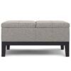 Dover - Multifunctional Lift Top Coffee Table Storage Ottoman - Gray - Image 2